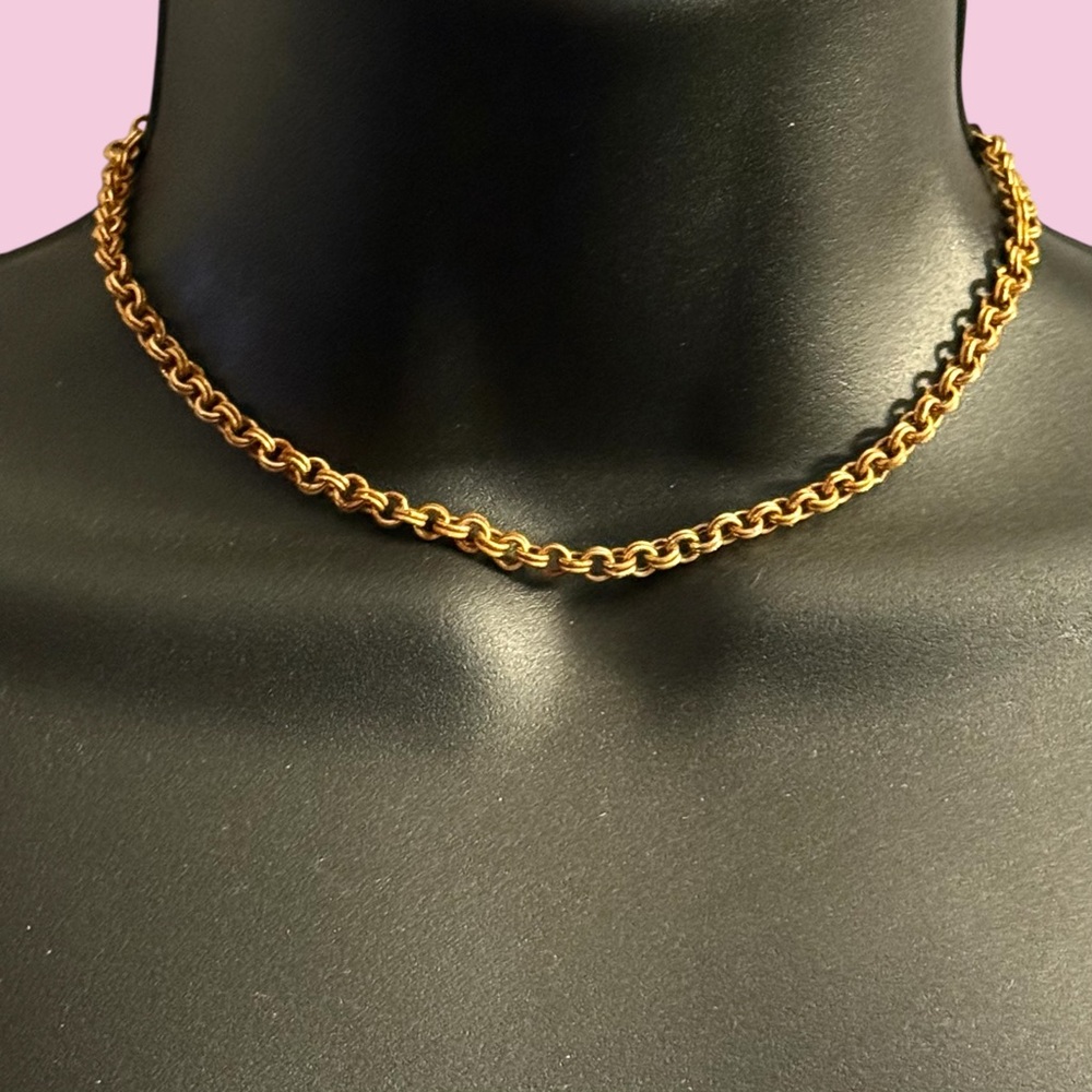 Vintage Gold Linked Chain Necklace